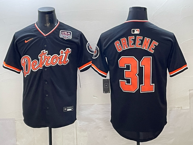 Men Detroit Tigers #31 Greene black Game Nike MLB Jersey 2026001